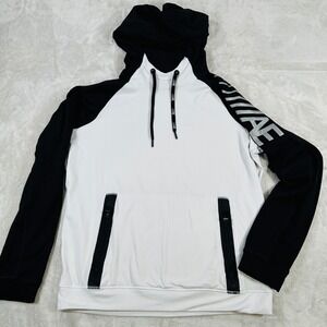 American Eagle Outfitters AE Flex Performance Hoodie White Black LS Mens M